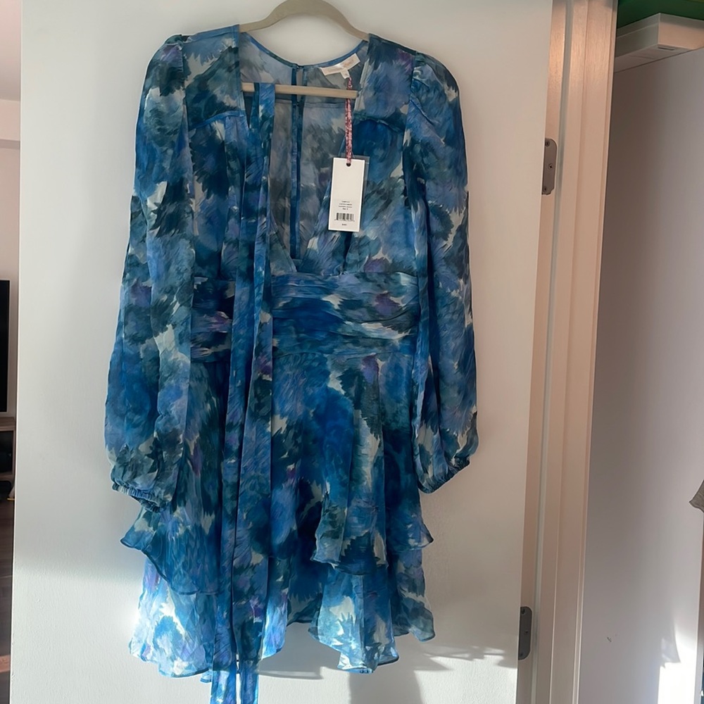 Blue flowy dress